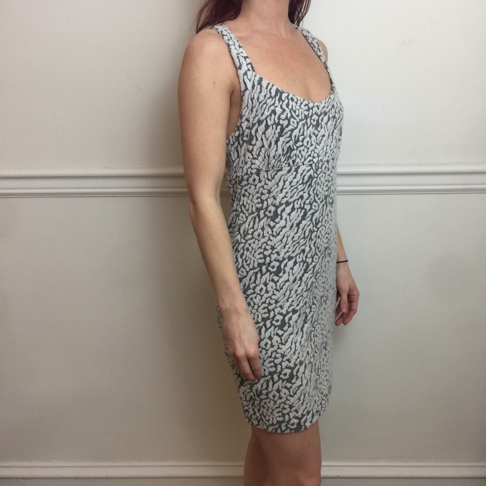 Free People Leopard Print Mini Stretch Cute Dress - Picture 7 of 8